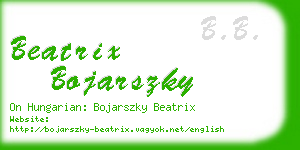 beatrix bojarszky business card